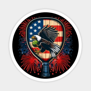 Pickleball 4th of July Eagle Patriotic Design #2 Magnet